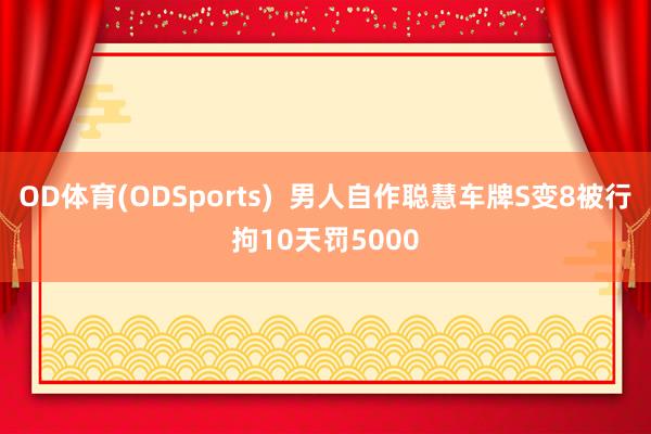 OD体育(ODSports)  男人自作聪慧车牌S变8被行拘10天罚5000