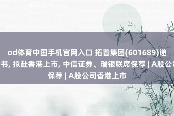 od体育中国手机官网入口 拓普集团(601689)递交IPO招股书， 拟赴香港上市， 中信证券、瑞银联席保荐 | A股公司香港上市