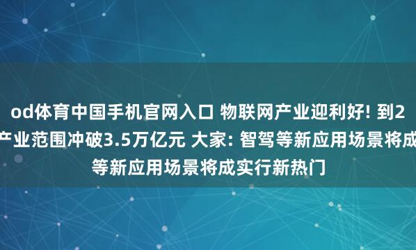 od体育中国手机官网入口 物联网产业迎利好! 到2028年中枢产业范围冲破3.5万亿元 大家: 智驾等新应用场景将成实行新热门