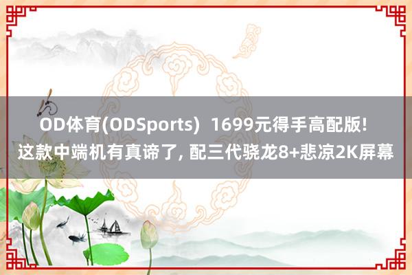 OD体育(ODSports)  1699元得手高配版! 这款中端机有真谛了， 配三代骁龙8+悲凉2K屏幕