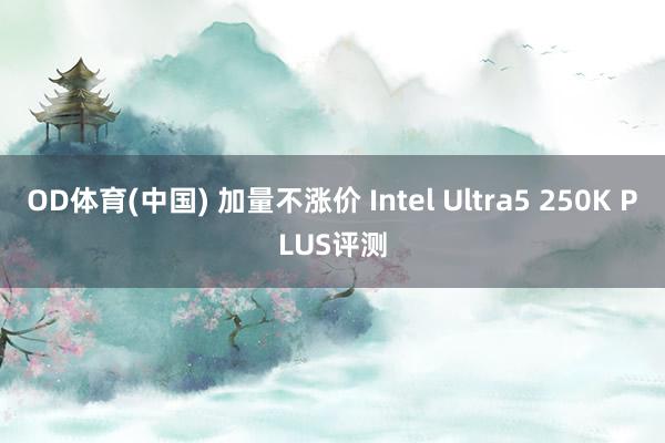 OD体育(中国) 加量不涨价 Intel Ultra5 250K PLUS评测