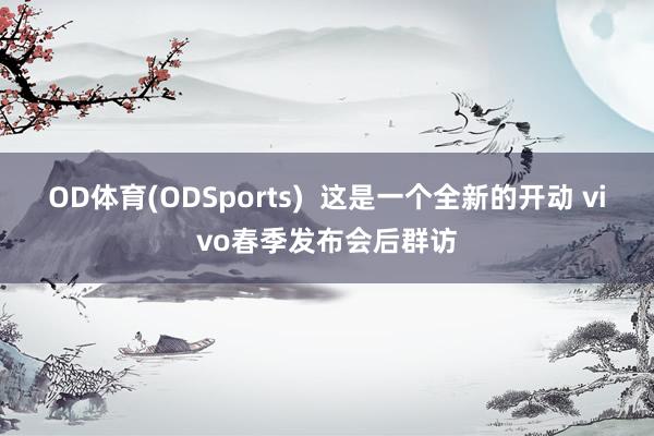 OD体育(ODSports)  这是一个全新的开动 vivo春季发布会后群访