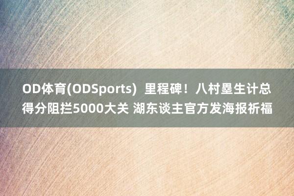 OD体育(ODSports)  里程碑！八村塁生计总得分阻拦5000大关 湖东谈主官方发海报祈福