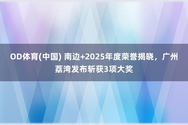 OD体育(中国) 南边+2025年度荣誉揭晓，广州荔湾发布斩获3项大奖