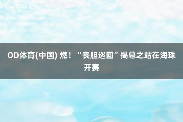 OD体育(中国) 燃！“丧胆巡回”揭幕之站在海珠开赛