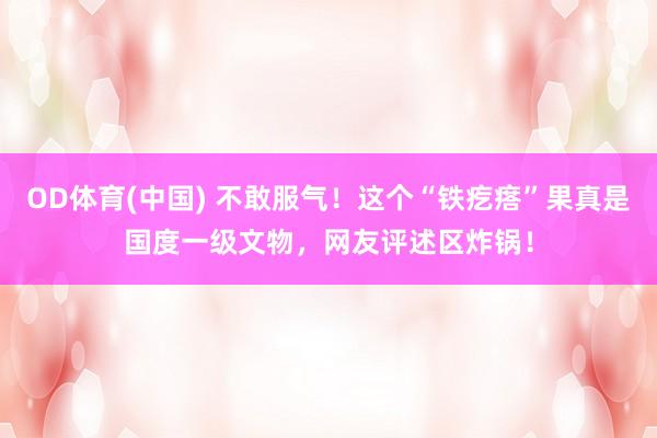 OD体育(中国) 不敢服气！这个“铁疙瘩”果真是国度一级文物，网友评述区炸锅！