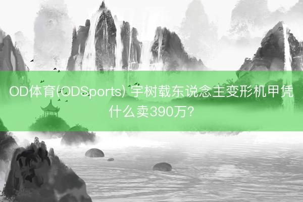 OD体育(ODSports) 宇树载东说念主变形机甲凭什么卖390万？