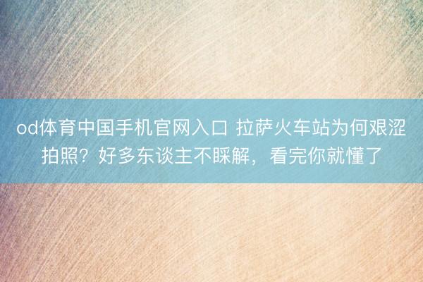 od体育中国手机官网入口 拉萨火车站为何艰涩拍照？好多东谈主不睬解，看完你就懂了