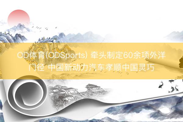 OD体育(ODSports) 牵头制定60余项外洋门径 中国新动力汽车孝顺中国灵巧