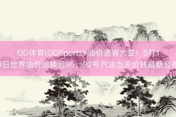 OD体育(ODSports) 油价通宵大变！5月13日世界油价退换后95、92号汽油当天价钱最新公布