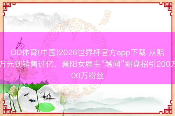 OD体育(中国)2026世界杯官方app下载 从赔本30万元到销售过亿，襄阳女雇主“触网”翻盘招引200万粉丝