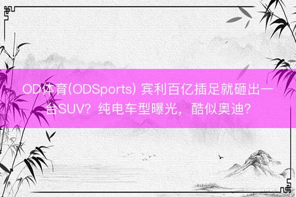 OD体育(ODSports) 宾利百亿插足就砸出一台SUV？纯电车型曝光，酷似奥迪？