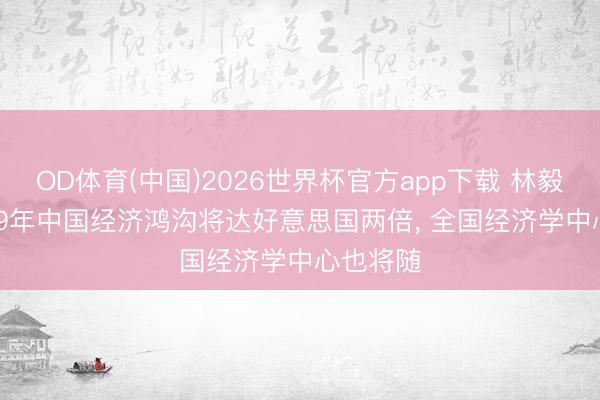 OD体育(中国)2026世界杯官方app下载 林毅夫: 2049年中国经济鸿沟将达好意思国两倍， 全国经济学中心也将随
