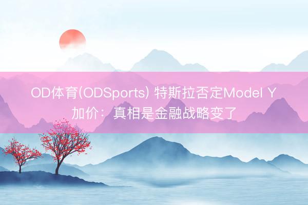 OD体育(ODSports) 特斯拉否定Model Y加价：真相是金融战略变了