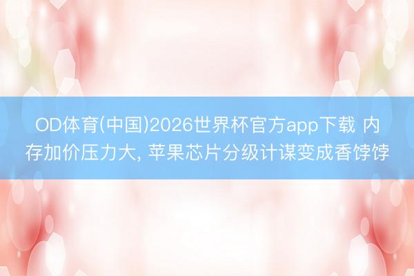 OD体育(中国)2026世界杯官方app下载 内存加价压力大， 苹果芯片分级计谋变成香饽饽