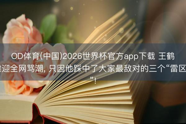 OD体育(中国)2026世界杯官方app下载 王鹤棣迎全网骂潮， 只因他踩中了大家最敌对的三个“雷区”!