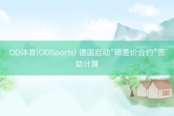 OD体育(ODSports) 德国启动“碳差价合约”资助计算