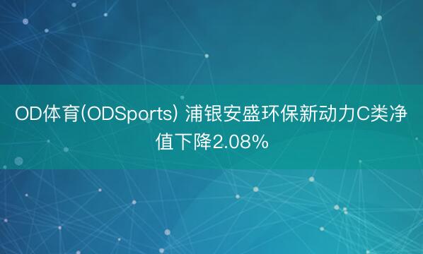 OD体育(ODSports) 浦银安盛环保新动力C类净值下降2.08%