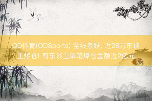 OD体育(ODSports) 全线暴跌， 近28万东谈主爆仓! 有东谈主单笔爆仓金额近2亿元