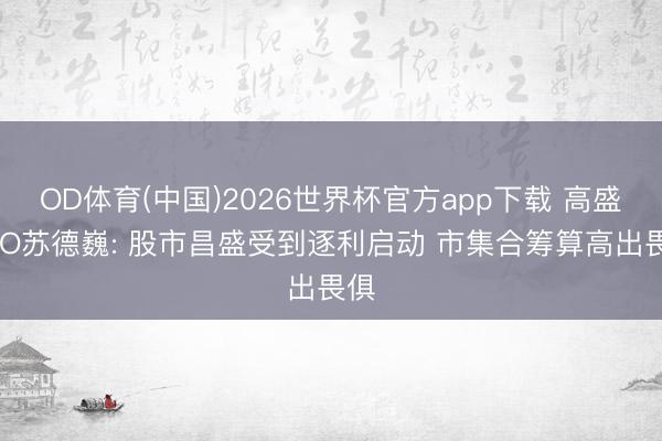 OD体育(中国)2026世界杯官方app下载 高盛CEO苏德巍: 股市昌盛受到逐利启动 市集合筹算高出畏俱