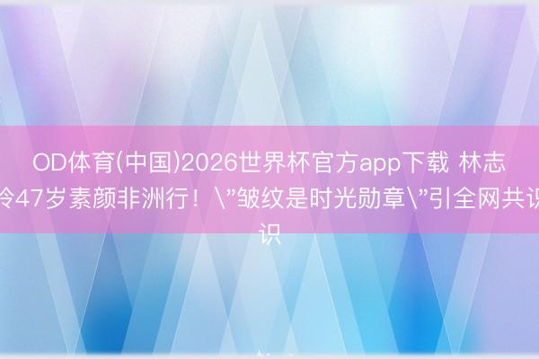 OD体育(中国)2026世界杯官方app下载 林志玲47岁素颜非洲行！