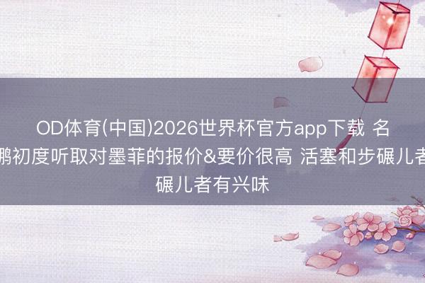 OD体育(中国)2026世界杯官方app下载 名记：鹈鹕初度听取对墨菲的报价&要价很高 活塞和步碾儿者有兴味