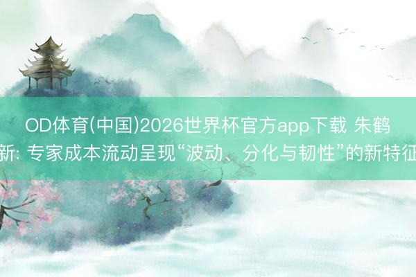 OD体育(中国)2026世界杯官方app下载 朱鹤新: 专家成本流动呈现“波动、分化与韧性”的新特征