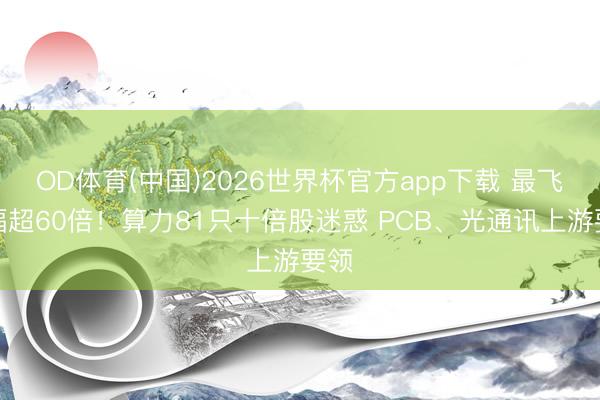OD体育(中国)2026世界杯官方app下载 最飞腾幅超60倍!算力81只十倍股迷惑 PCB、光通讯上游要领