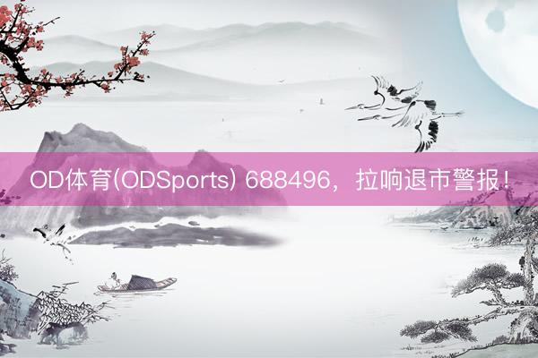 OD体育(ODSports) 688496，拉响退市警报！