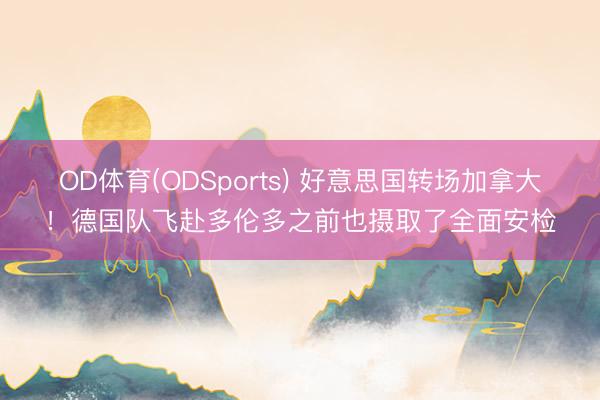 OD体育(ODSports) 好意思国转场加拿大!德国队飞赴多伦多之前也摄取了全面安检